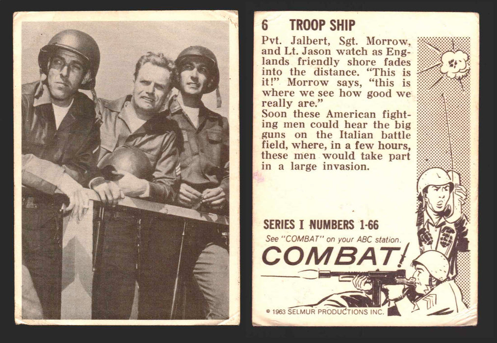1963 Combat Series I Donruss Selmur Vintage Card You Pick Singles #1-66 6   Troop Ship  - TvMovieCards.com