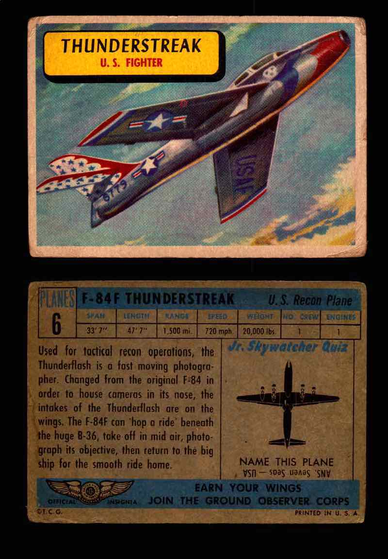 1957 Planes Series I Topps Vintage Card You Pick Singles #1-60 #6  - TvMovieCards.com