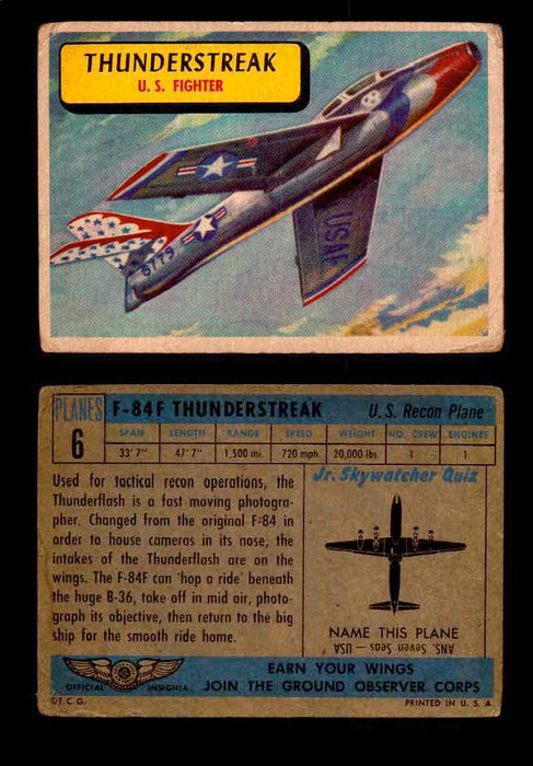 1957 Planes Series I Topps Vintage Card You Pick Singles #1-60 #6  - TvMovieCards.com
