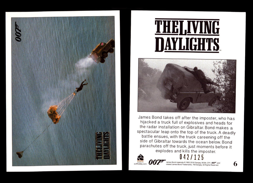 James Bond Archives The Living Daylights Gold Parallel Card You Pick Single 1-55 #6  - TvMovieCards.com