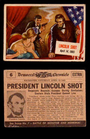 1954 Scoop Newspaper Series 1 Topps Vintage Trading Cards You Pick Singles #1-78 6   Lincoln Shot  - TvMovieCards.com