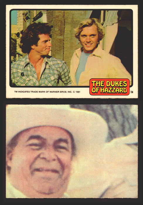 1981 Dukes of Hazzard Sticker Trading Cards You Pick Singles #1-#66 Donruss 6   Luke and Bo  - TvMovieCards.com