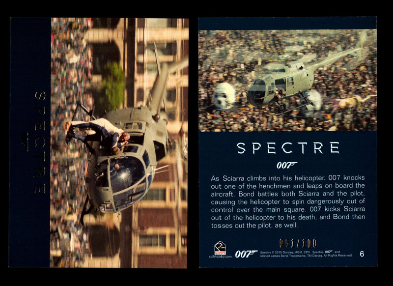 James Bond Archives 2016 Spectre Gold Parallel Card You Pick Singles #1-#76 #6  - TvMovieCards.com