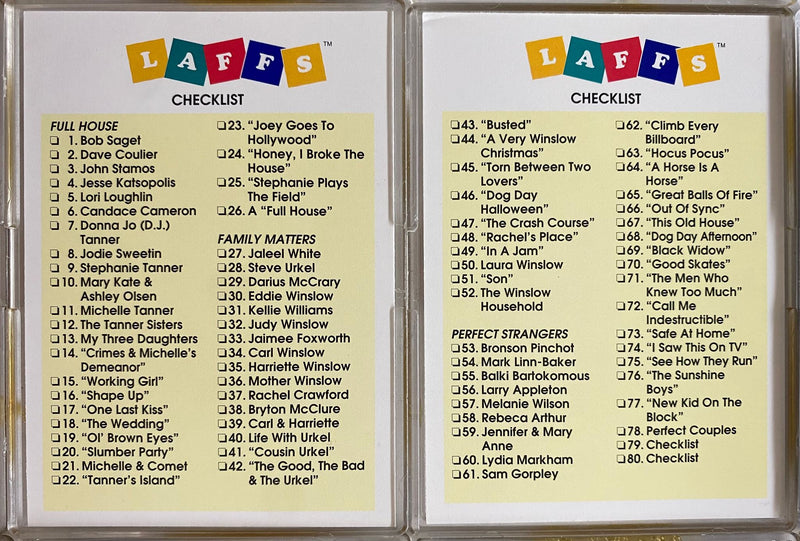 Full House Family Matters Perfect Strangers "Laffs" Base Card Set 80 Cards   - TvMovieCards.com