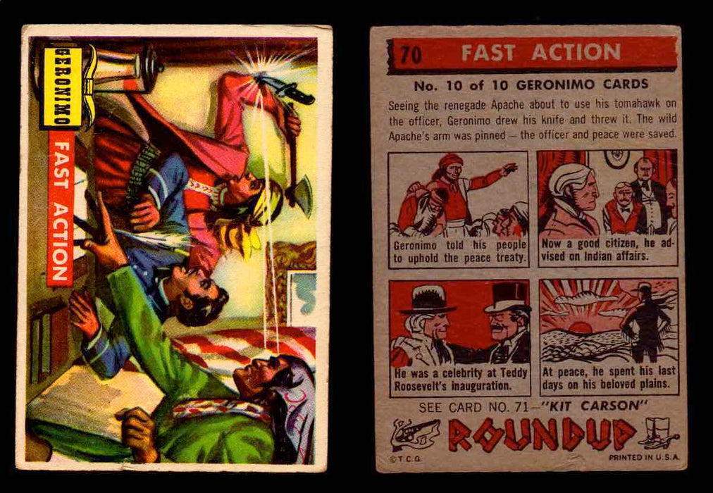 1956 Western Roundup Topps Vintage Trading Cards You Pick Singles #1-80 #70  - TvMovieCards.com