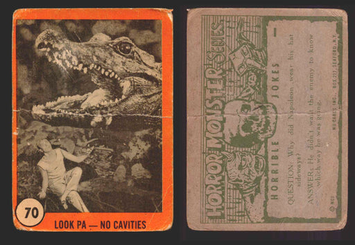 1961 Horror Monsters Series 2 Orange Trading Card You Pick Singles 67-146 NuCard 70   Look Pa - No Cavities  - TvMovieCards.com