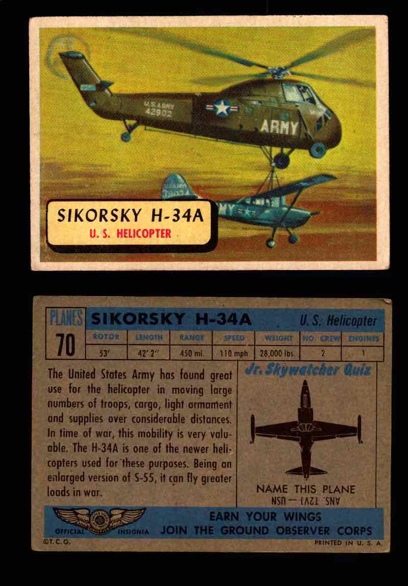 1957 Planes Series II Topps Vintage Card You Pick Singles #61-120 #70  - TvMovieCards.com