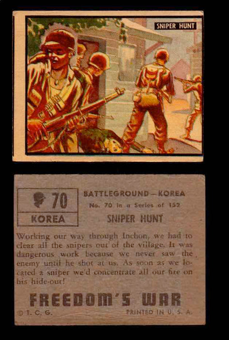 1950 Freedom's War Korea Topps Vintage Trading Cards You Pick Singles #1-100 #70  - TvMovieCards.com