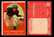 1958 Topps Football Trading Card You Pick Singles #1-#132 VG/EX #	70	Jack Christiansen (HOF)  - TvMovieCards.com