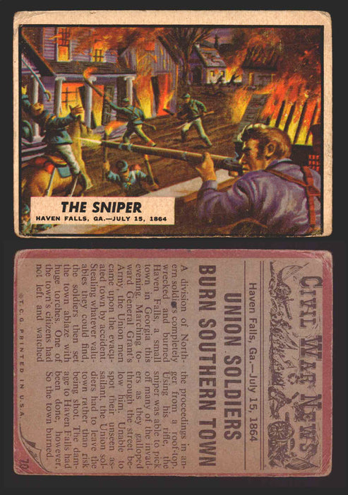 1962 Civil War News Topps TCG Trading Card You Pick Single Cards #1 - 88 70   The Sniper  - TvMovieCards.com