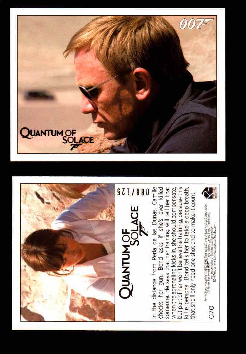 James Bond Archives Quantum of Solace Gold Parallel You Pick Single Cards #1-90 #70  - TvMovieCards.com