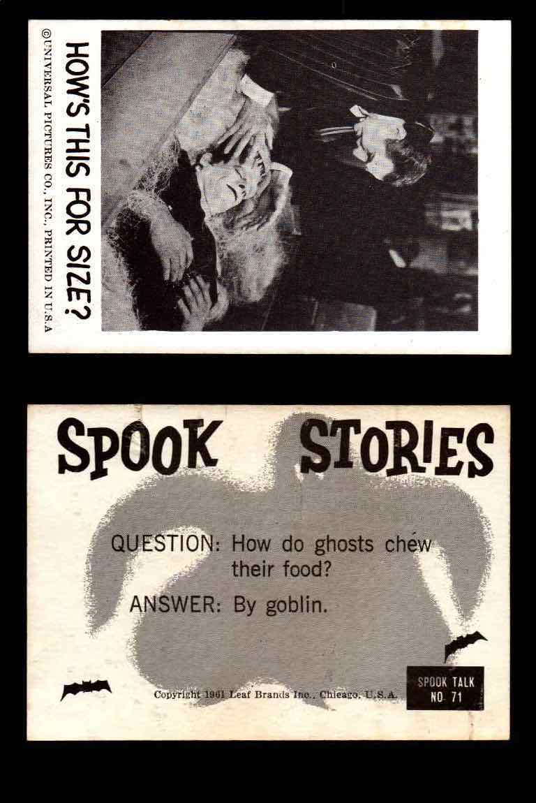 1961 Spook Stories Series 1 Leaf Vintage Trading Cards You Pick Singles #1-#72 #71  - TvMovieCards.com