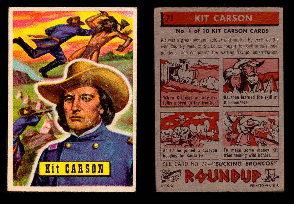 1956 Western Roundup Topps Vintage Trading Cards You Pick Singles #1-80 #71  - TvMovieCards.com