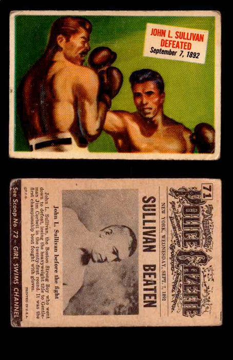 1954 Scoop Newspaper Series 1 Topps Vintage Trading Cards You Pick Singles #1-78 71   John L Sullivan Defeated  - TvMovieCards.com