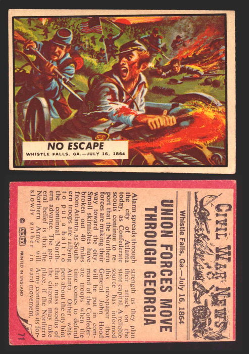 Civil War News Vintage Trading Cards A&BC Gum You Pick Singles #1-88 1965 71   No Escape  - TvMovieCards.com