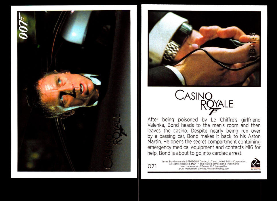 James Bond Archives 2014 Casino Royal Gold Parallel Card You Pick Number #71  - TvMovieCards.com