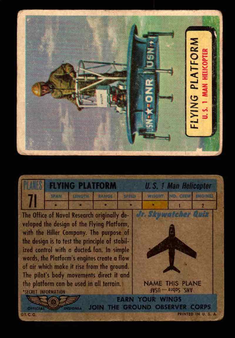 1957 Planes Series II Topps Vintage Card You Pick Singles #61-120 #71  - TvMovieCards.com