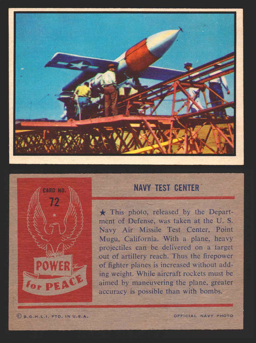 1954 Power For Peace Vintage Trading Cards You Pick Singles #1-96 72   Navy Test Center  - TvMovieCards.com