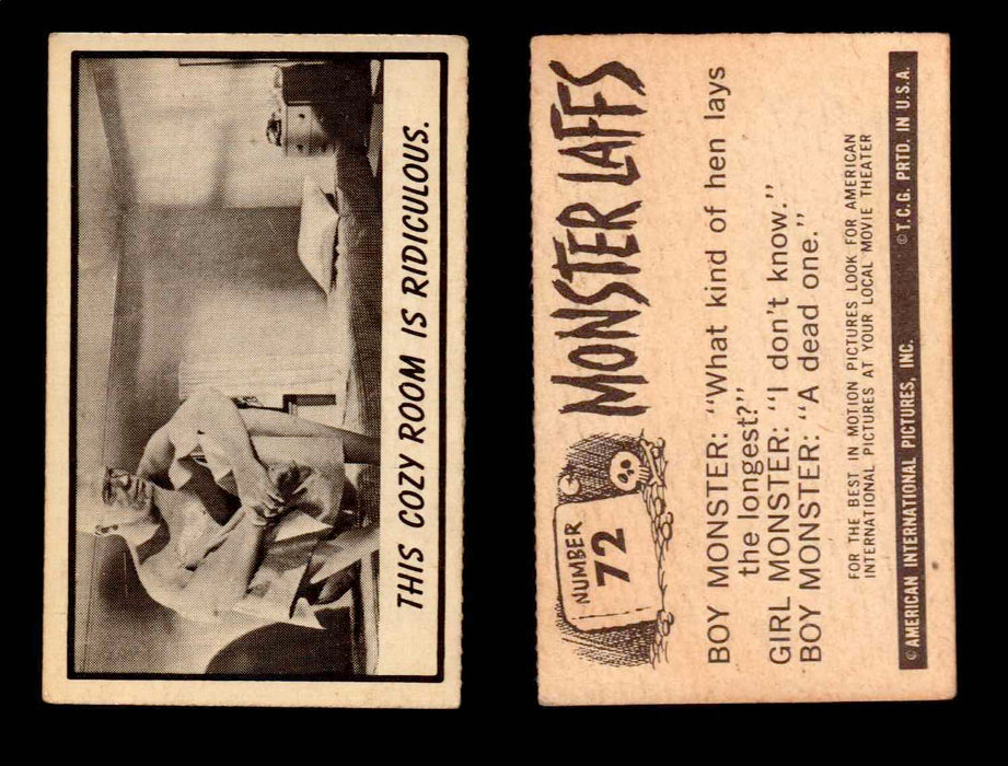 1966 Monster Laffs Midgee Vintage Trading Card You Pick Singles #1-108 Horror #72  - TvMovieCards.com