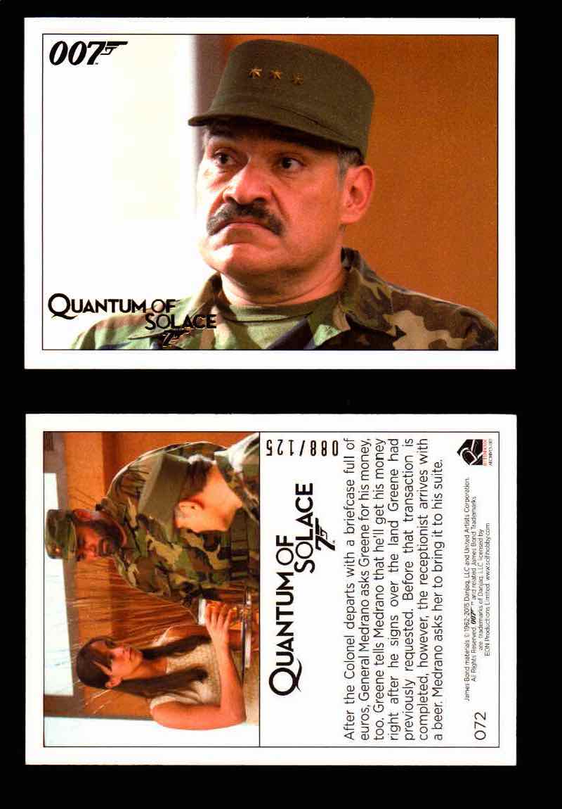 James Bond Archives Quantum of Solace Gold Parallel You Pick Single Cards #1-90 #72  - TvMovieCards.com