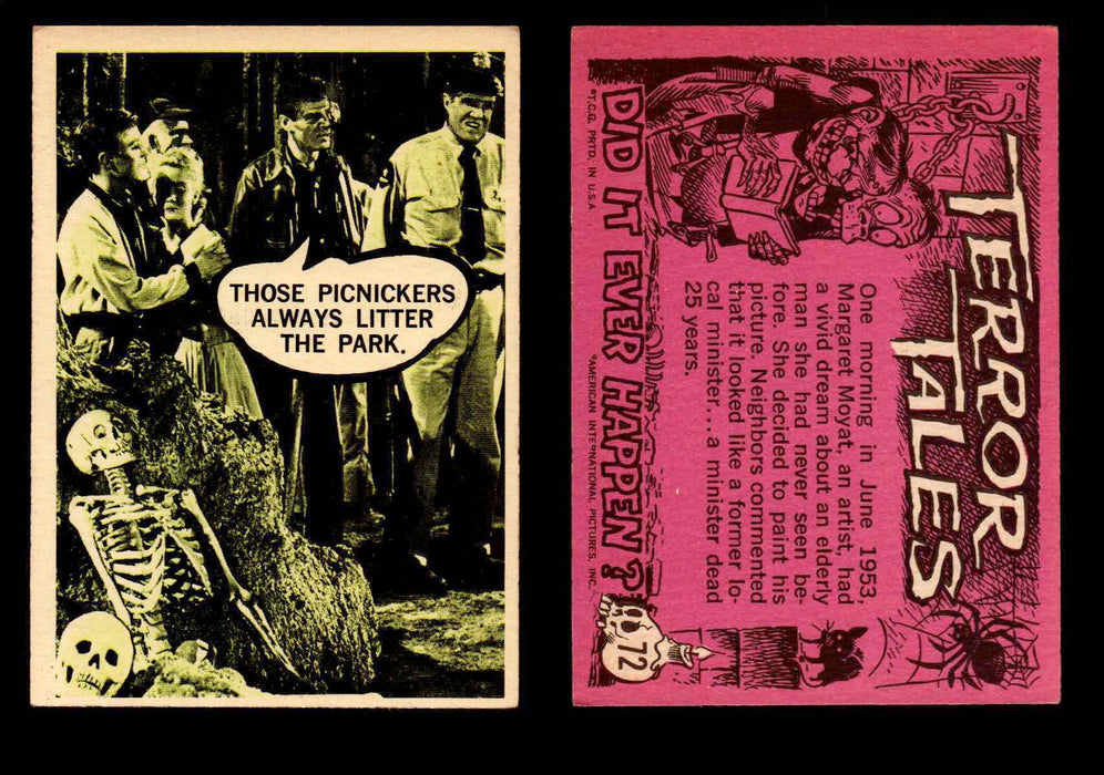 1967 Movie Monsters Terror Tales Vintage Trading Cards You Pick Singles #1-88 #72  - TvMovieCards.com