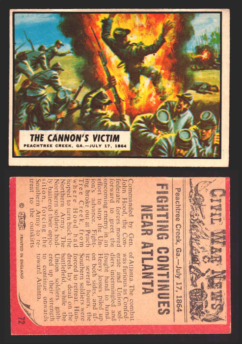 Civil War News Vintage Trading Cards A&BC Gum You Pick Singles #1-88 1965 72   The Cannon's Victim  - TvMovieCards.com