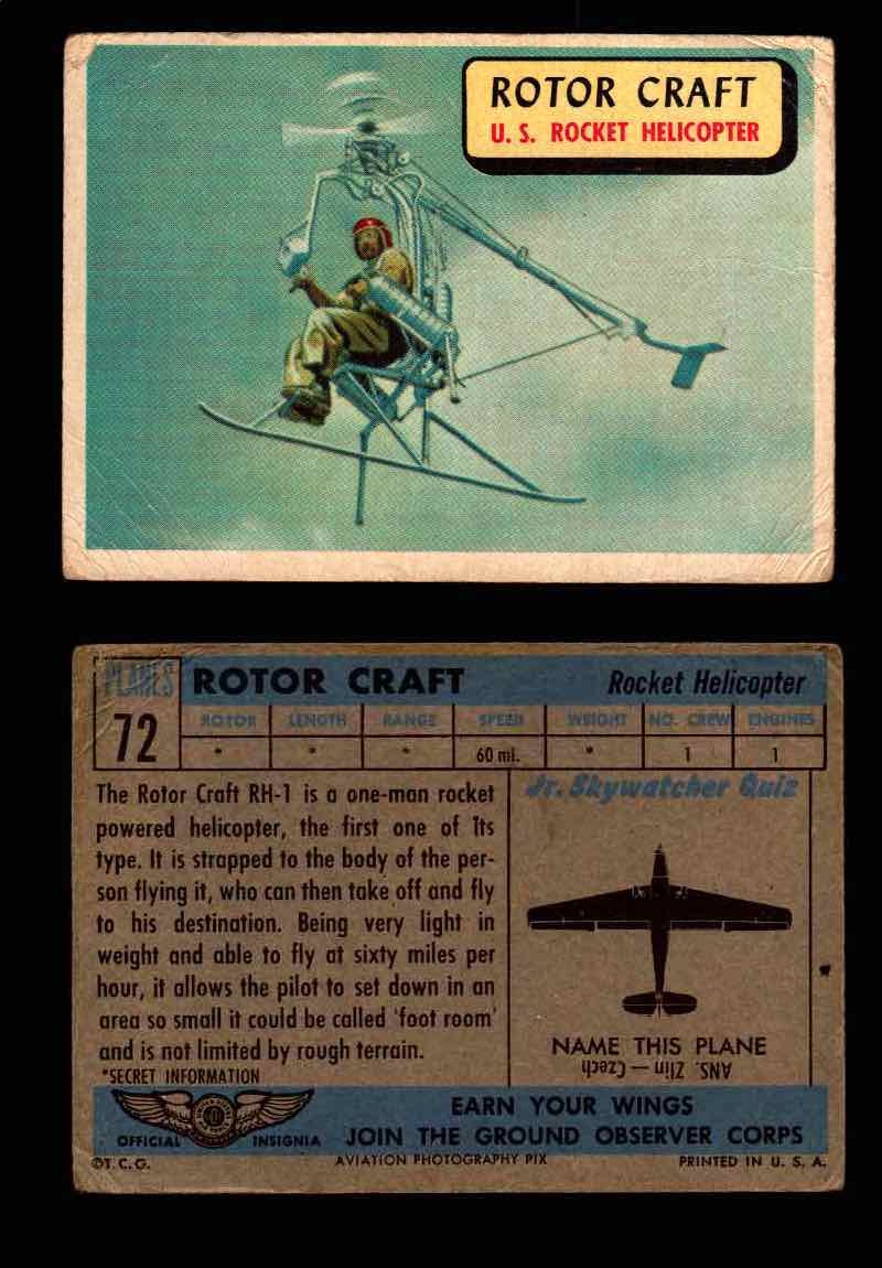 1957 Planes Series II Topps Vintage Card You Pick Singles #61-120 #72  - TvMovieCards.com