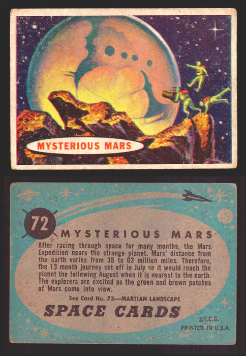 1957 Space Cards Topps Vintage Trading Cards #1-88 You Pick Singles 72   Mysterious Mars  - TvMovieCards.com