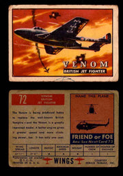 1952 Wings Topps TCG Vintage Trading Cards You Pick Singles #1-100 #72  - TvMovieCards.com