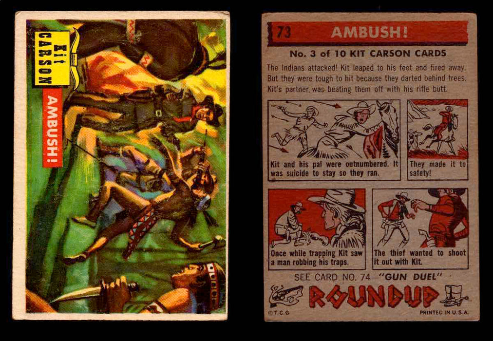 1956 Western Roundup Topps Vintage Trading Cards You Pick Singles #1-80 #73  - TvMovieCards.com