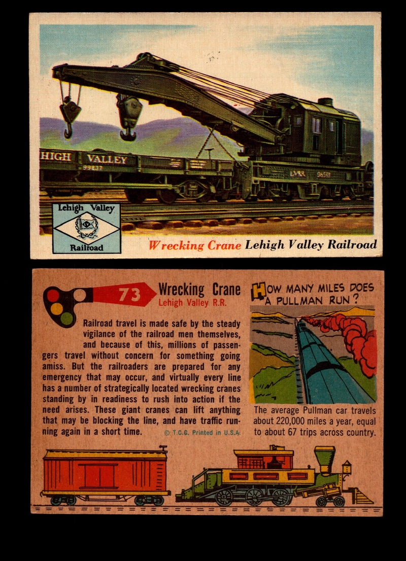 Rails And Sails 1955 Topps Vintage Card You Pick Singles #1-190 #73 Wrecking Crane  - TvMovieCards.com