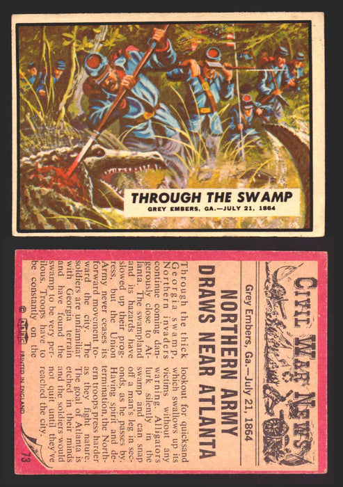 Civil War News Vintage Trading Cards A&BC Gum You Pick Singles #1-88 1965 73   Through the Swamp  - TvMovieCards.com