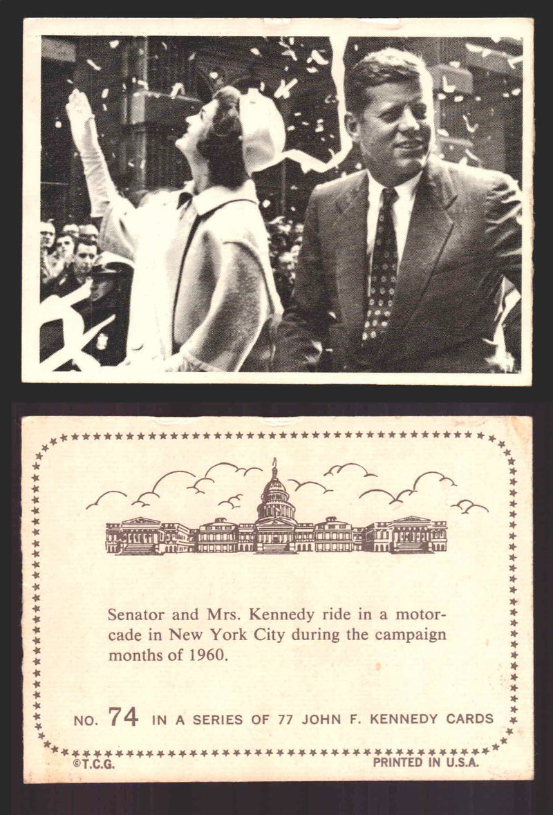 1964 The Story of John F. Kennedy JFK Topps Trading Card You Pick Singles #1-77 #74  - TvMovieCards.com