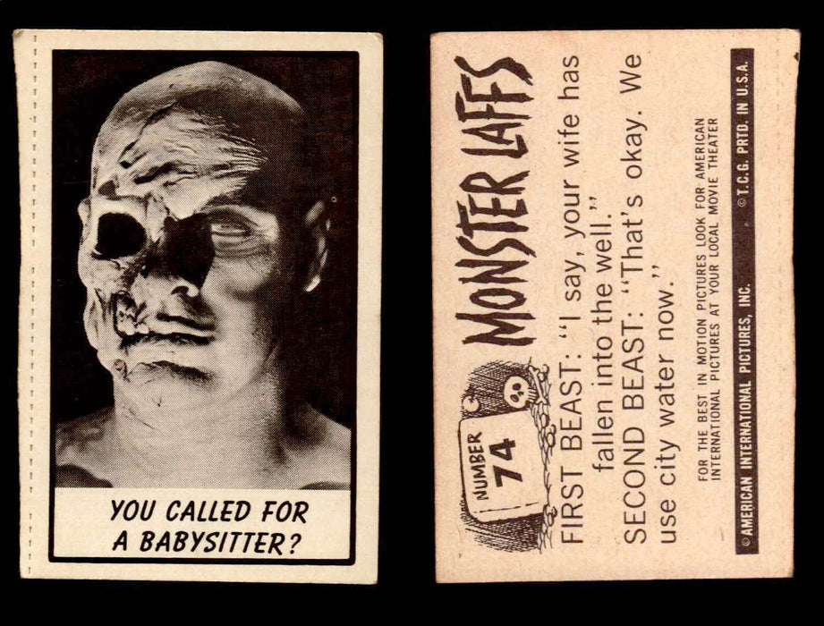 1966 Monster Laffs Midgee Vintage Trading Card You Pick Singles #1-108 Horror #74  - TvMovieCards.com