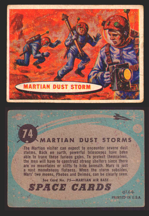 1957 Space Cards Topps Vintage Trading Cards #1-88 You Pick Singles 74   Martian Dust Storm  - TvMovieCards.com