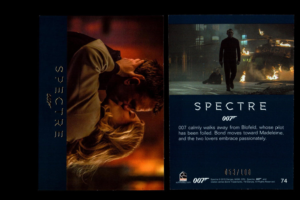James Bond Archives 2016 Spectre Gold Parallel Card You Pick Singles #1-#76 #74  - TvMovieCards.com