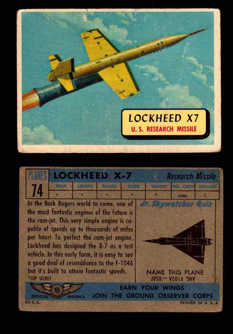 1957 Planes Series II Topps Vintage Card You Pick Singles #61-120 #74  - TvMovieCards.com