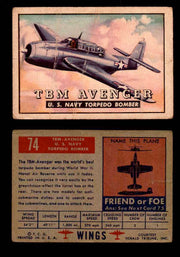 1952 Wings Topps TCG Vintage Trading Cards You Pick Singles #1-100 #74  - TvMovieCards.com