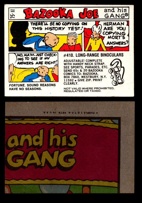 Bazooka Joe and His Gang 1970s Topps Vintage Trading Cards You Pick Singles 75-11  - TvMovieCards.com