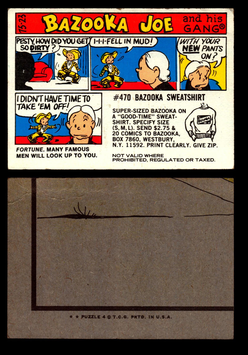 Bazooka Joe and His Gang 1970s Topps Vintage Trading Cards You Pick Singles 75-23  - TvMovieCards.com