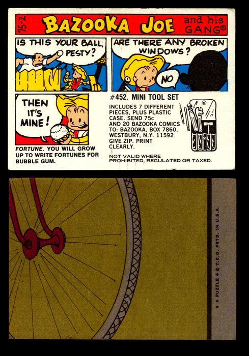 Bazooka Joe and His Gang 1970s Topps Vintage Trading Cards You Pick Singles 75-2  - TvMovieCards.com