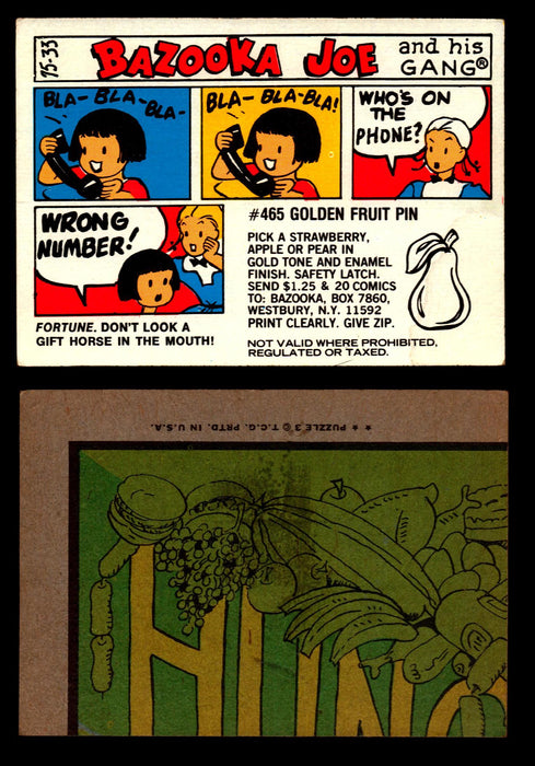 Bazooka Joe and His Gang 1970s Topps Vintage Trading Cards You Pick Singles 75-33  - TvMovieCards.com