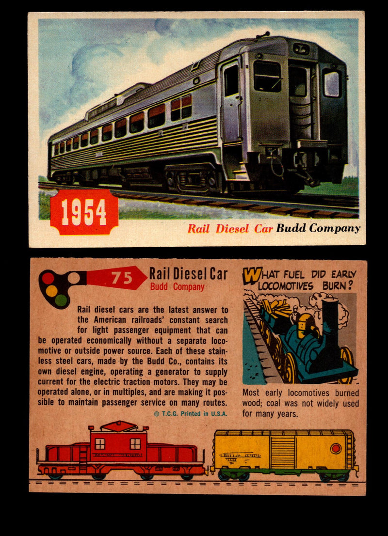 Rails And Sails 1955 Topps Vintage Card You Pick Singles #1-190 #75 Rail Diesel Car  - TvMovieCards.com