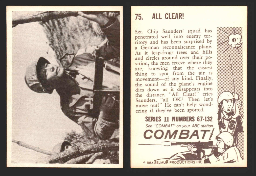 1964 Combat Series II Donruss Selmur Vintage Card You Pick Singles #67-132 75   All Clear!  - TvMovieCards.com