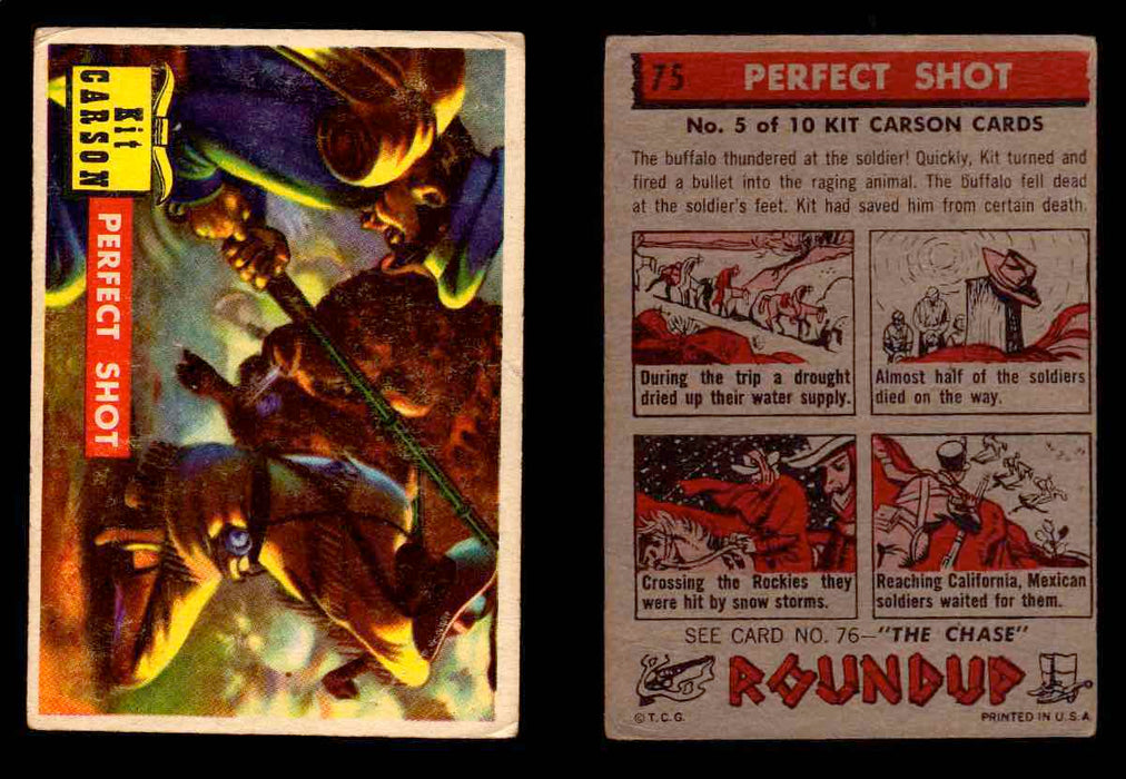 1956 Western Roundup Topps Vintage Trading Cards You Pick Singles #1-80 #75  - TvMovieCards.com