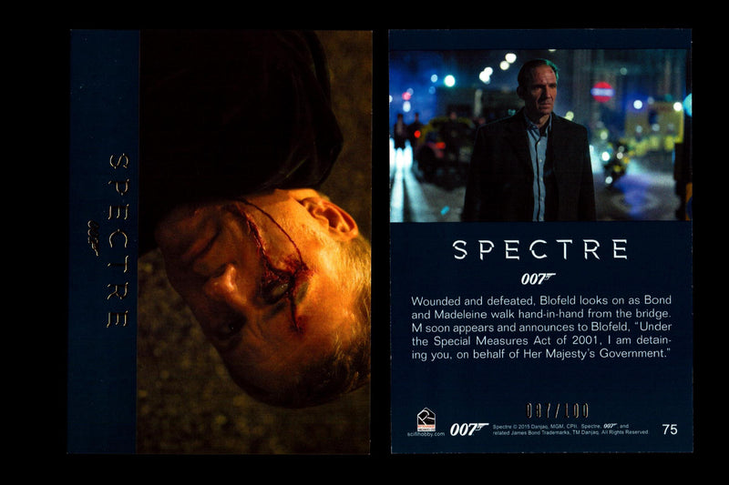 James Bond Archives 2016 Spectre Gold Parallel Card You Pick Singles #1-#76 #75  - TvMovieCards.com