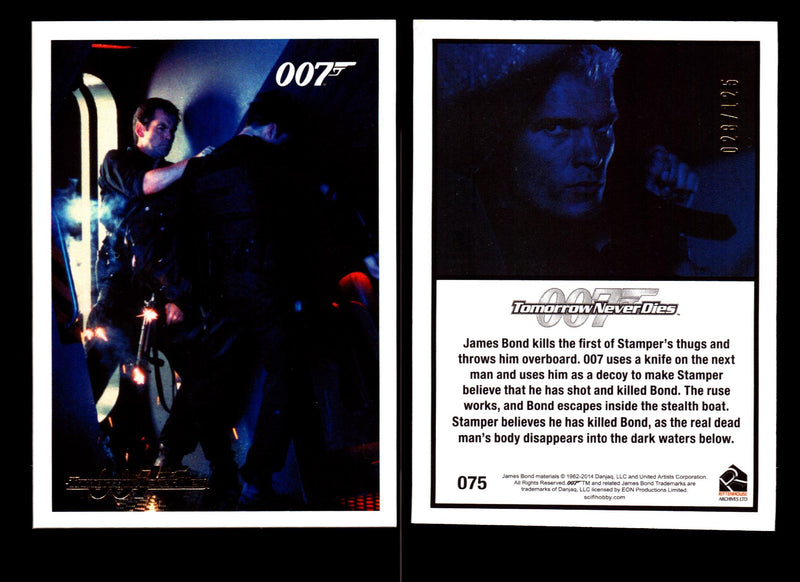 James Bond Archives 2014 Tomorrow Never Dies Gold Parallel Card You Pick Singles #75  - TvMovieCards.com