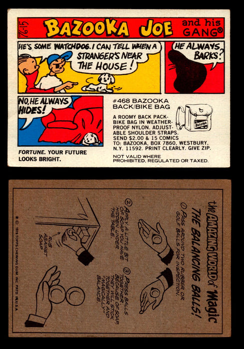 Bazooka Joe and His Gang 1970s Topps Vintage Trading Cards You Pick Singles 76-15  - TvMovieCards.com