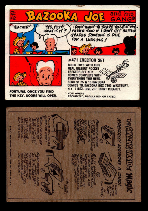 Bazooka Joe and His Gang 1970s Topps Vintage Trading Cards You Pick Singles 76-19  - TvMovieCards.com