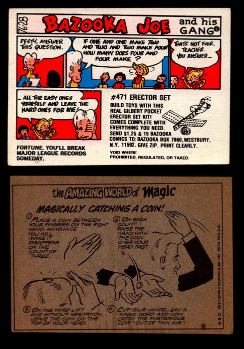 Bazooka Joe and His Gang 1970s Topps Vintage Trading Cards You Pick Singles 76-28  - TvMovieCards.com